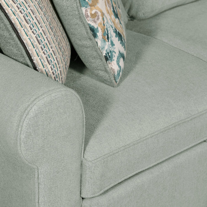 Haven 2-Piece Right-Facing Chenille Sleeper Sectional - Seafoam