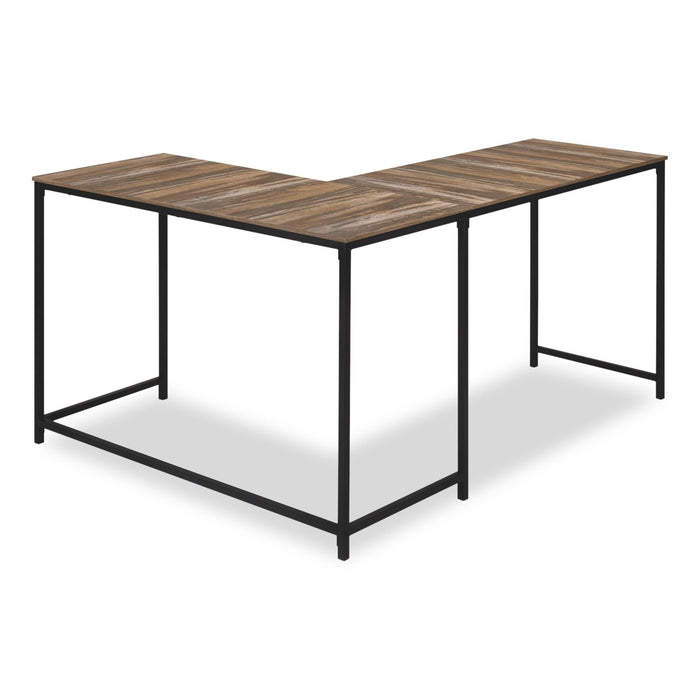 Karter L-Shaped Corner Desk - Brown 
