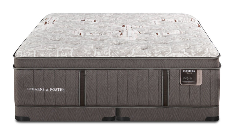Stearns & Foster Founders Collection Derby County Eurotop Low-Profile King Mattress Set