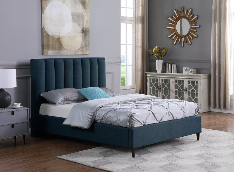 Rain Full Platform Bed - Blue