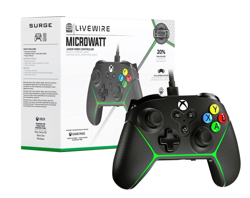 Surge Livewire Microwatt Junior Wired Controller for Xbox Series X