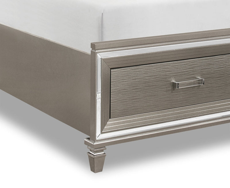 Max King Storage Bed - Silver
