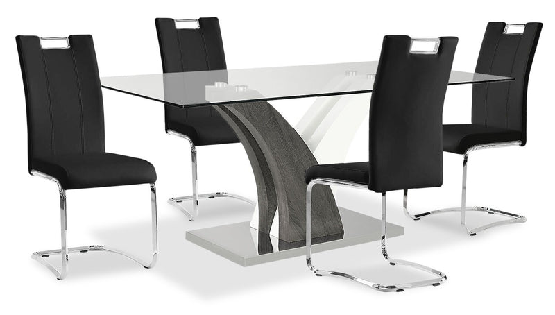 Tuxedo 5-Piece Dining Package - Black