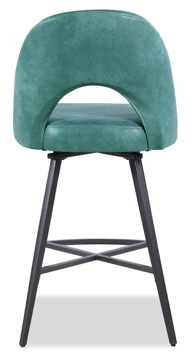 Bay Swivel Counter-Height Stool - Aqua