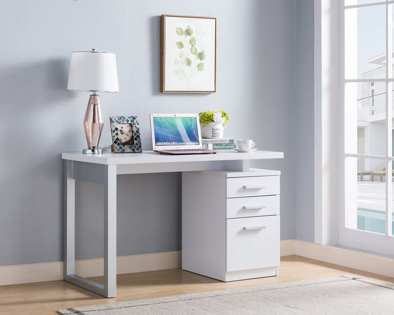 Oscar Reversible Desk - White