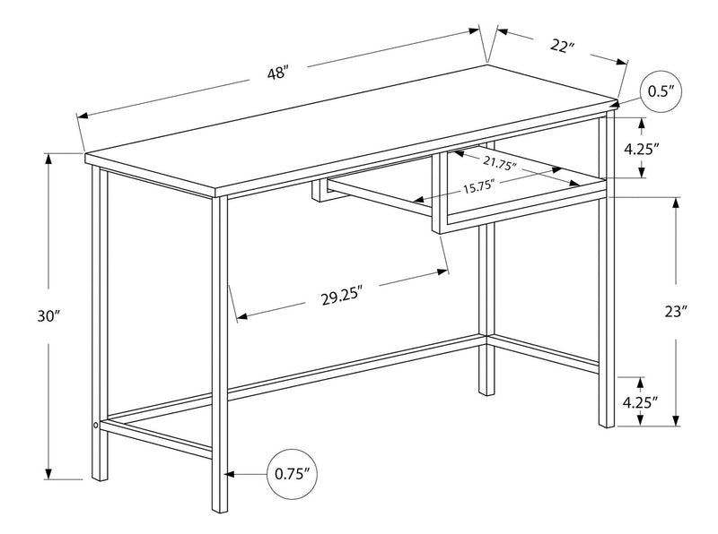 Frankie Desk - Espresso