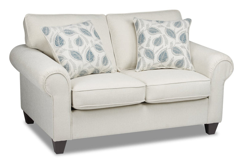 Scarlett Chenille Loveseat - Ecru