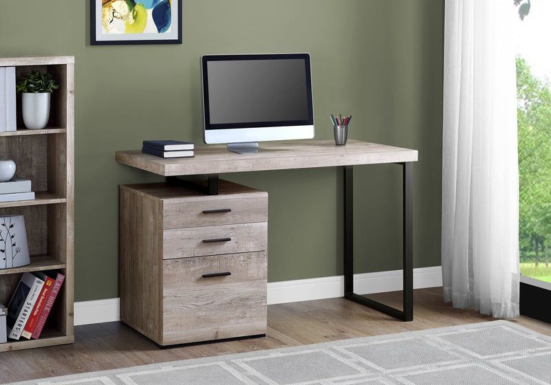 Clayton Reversible Desk - Dark Taupe