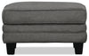 Tula Fabric Ottoman - Steel