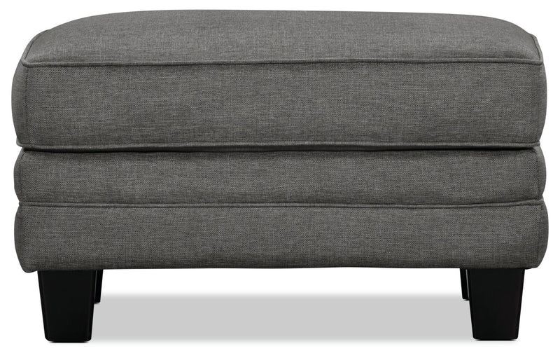 Tula Fabric Ottoman - Steel