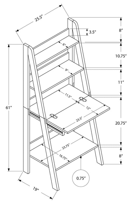 Darian Ladder Style Desk - Taupe 