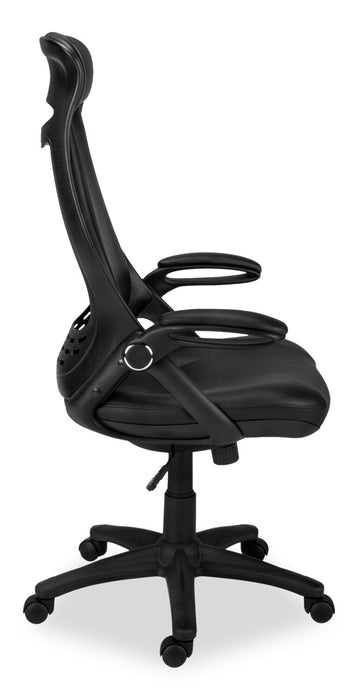 Kegan Executive Faux Leather Office Chair - Black 