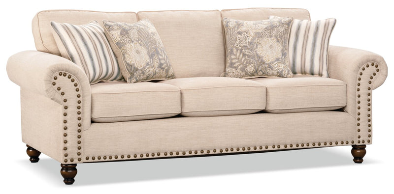 Wynn Chenille Sofa - Linen