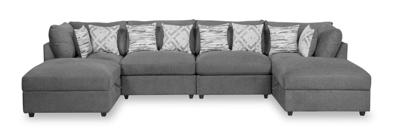 Evolve 6-Piece Sectional - Charcoal
