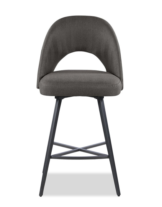 Elijah Swivel Counter-Height Stool - Grey
