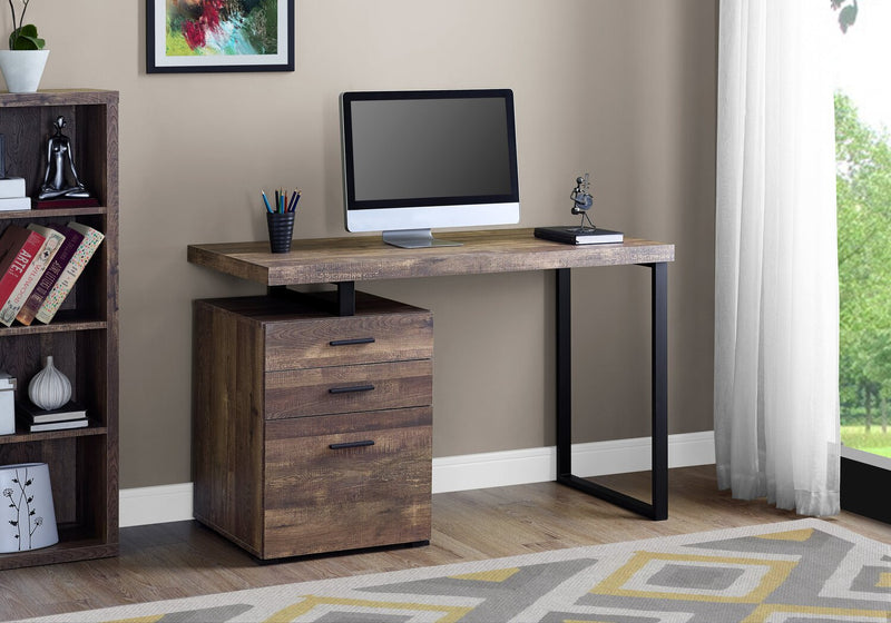 Clayton Reversible Desk - Dark Brown