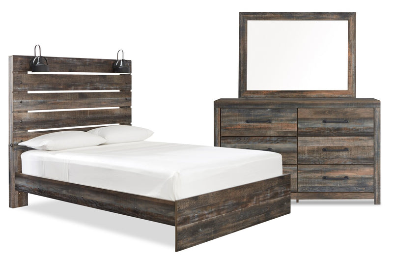 Abby 5-Piece Queen Bedroom Package - Brown