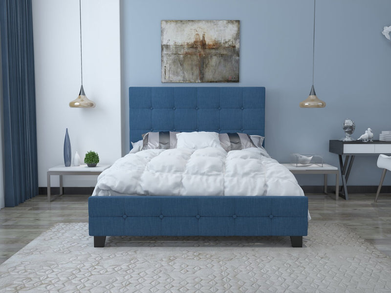 Page Queen Bed - Blue