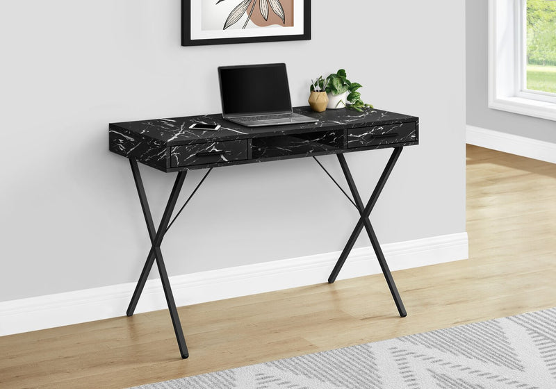 Rowan Desk - Black Marble-Look