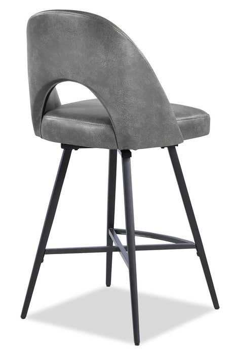 Bay Swivel Counter-Height Stool - Grey