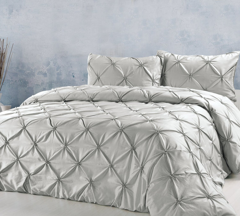Brianna Light Grey 3-Piece King Comforter Set
