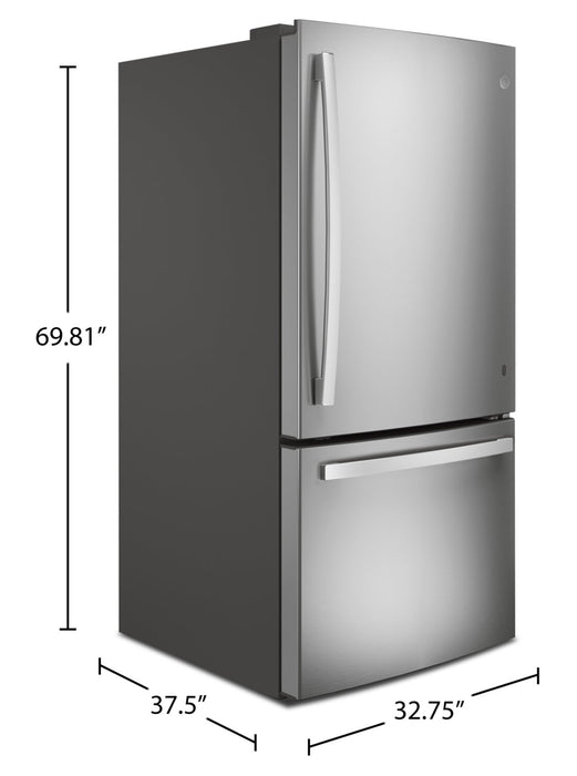 GE 24.8 Cu. Ft. Bottom-Freezer Refrigerator - GDE25EYKFS