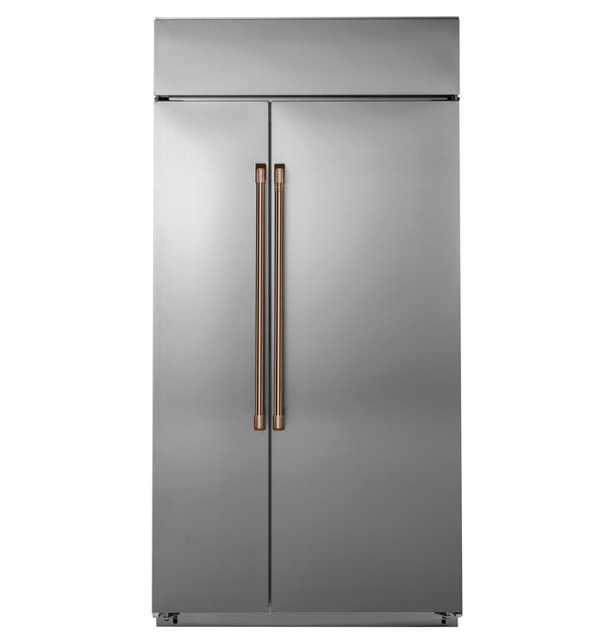 Café 2-Piece Handle Kit for Side-By-Side Refrigerator in Brushed Copper - CXSS2H2PMCU