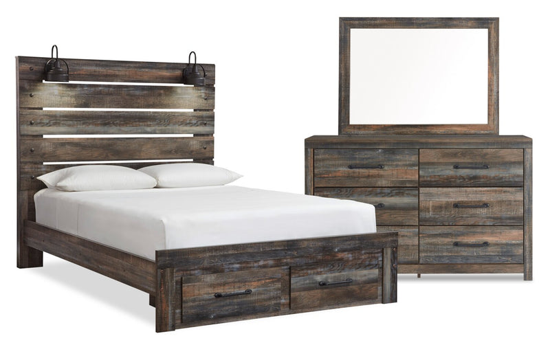 Abby 5-Piece Queen Storage Bedroom Package - Brown