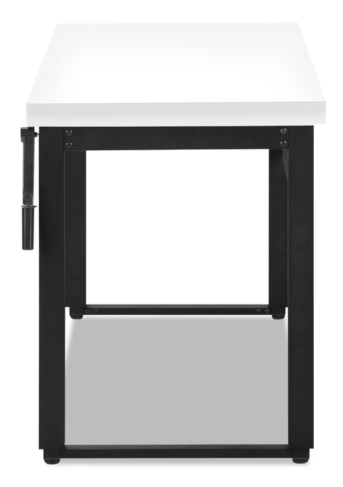 Kai Height-Adjustable Desk - White/Black