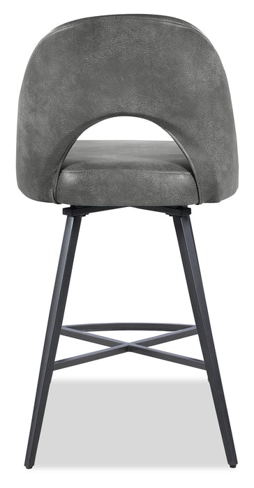 Bay Swivel Counter-Height Stool - Grey