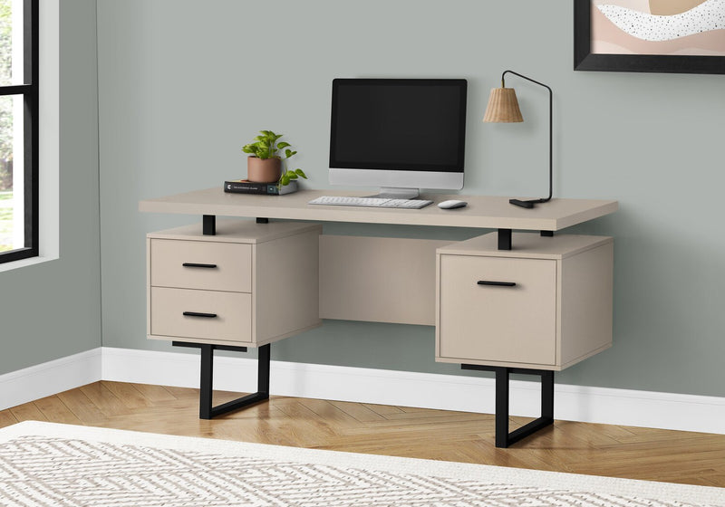 Teagan Reversible Desk - Light Taupe