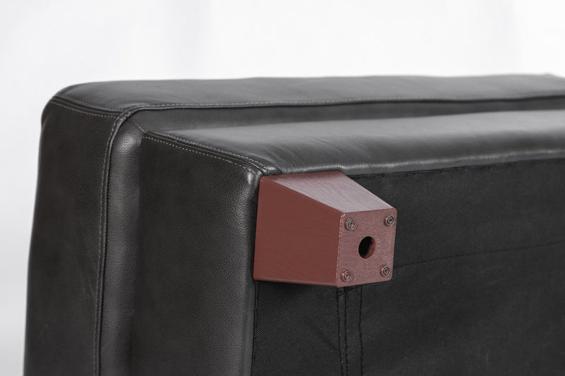Vita 100% Genuine Leather Ottoman - Charcoal