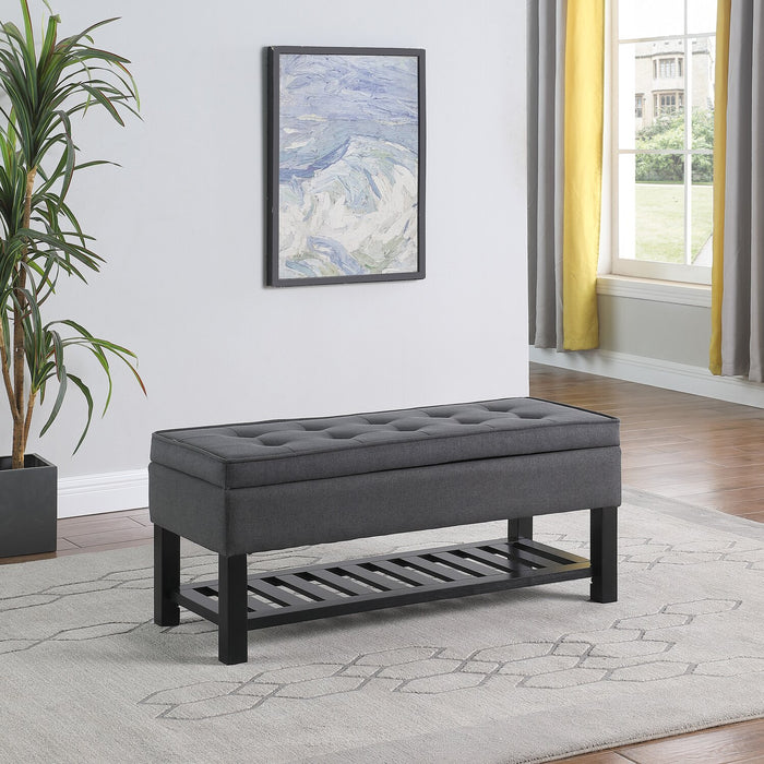 Ryan Storage Bench - Dark Grey