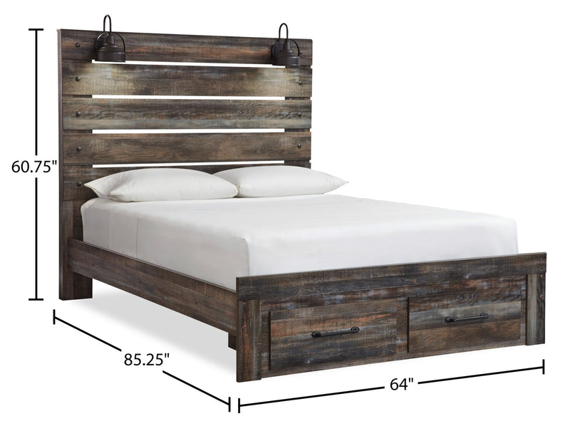 Abby 5-Piece Queen Storage Bedroom Package - Brown