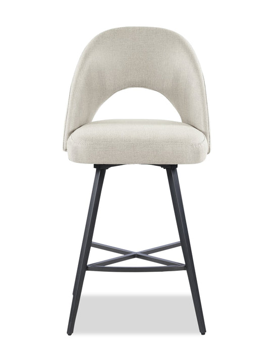 Elijah Swivel Counter-Height Stool - Taupe