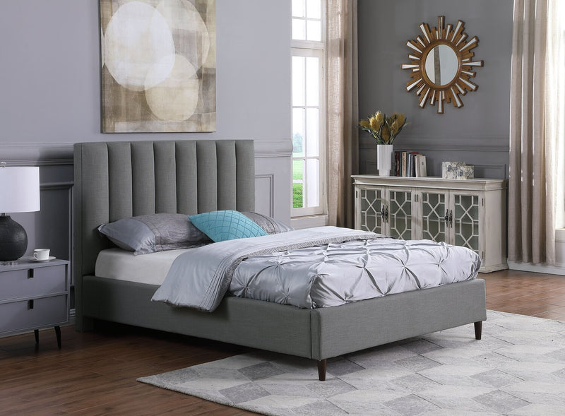 Rain Full Platform Bed - Grey
