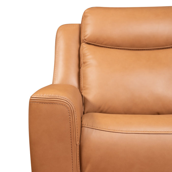 Prescott Genuine Leather Power Reclining Loveseat - Butternut