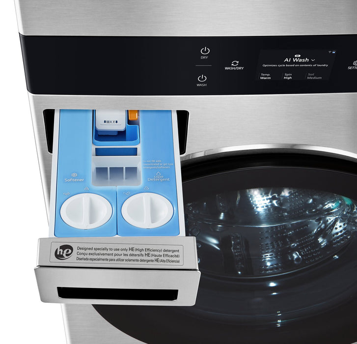 LG STUDIO WashTower™ with 5 Cu. Ft. Washer and 7.4 Cu. Ft. Electric Dryer - SWWE50N3
