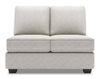 Sofa Lab Roll Armless Loveseat - Luxury Silver