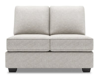 Sofa Lab Roll Armless Loveseat - Luxury Silver