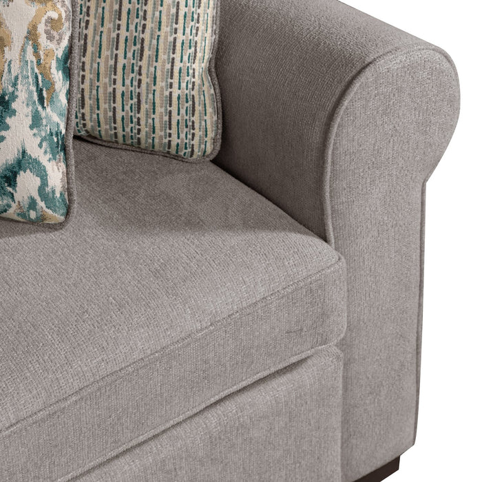 Haven 2-Piece Right-Facing Chenille Sectional with Sleeper Sofa - Grey