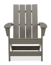 Cape Outdoor Patio Adriondack Chair - High Density Plastic, UV & Weather Resistant - Grey