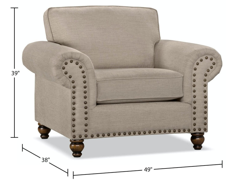 Wynn Chenille Chair - Beige