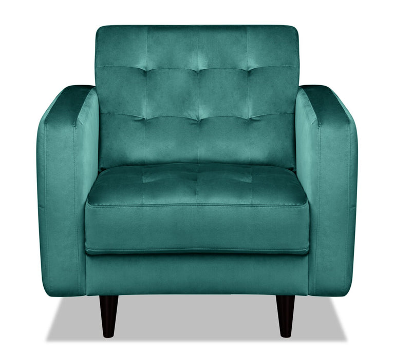 Devlin Velvet Chair - Green
