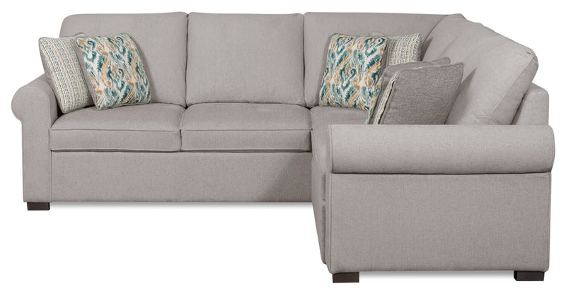 Haven 2-Piece Right-Facing Chenille Sectional - Grey