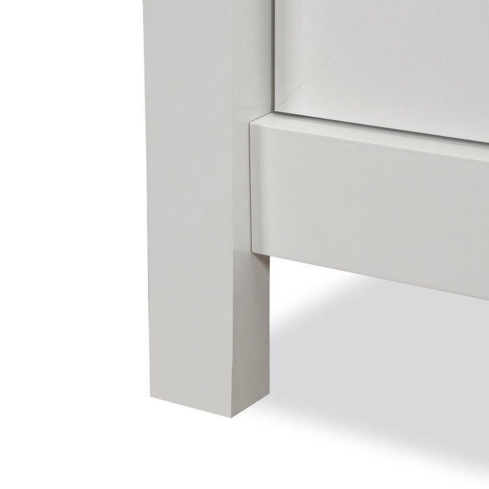 Cayla L-Shaped Desk - Soft White 