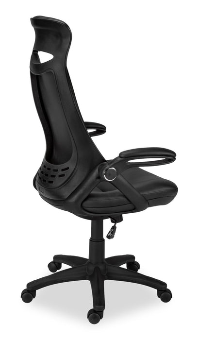 Kegan Executive Faux Leather Office Chair - Black 