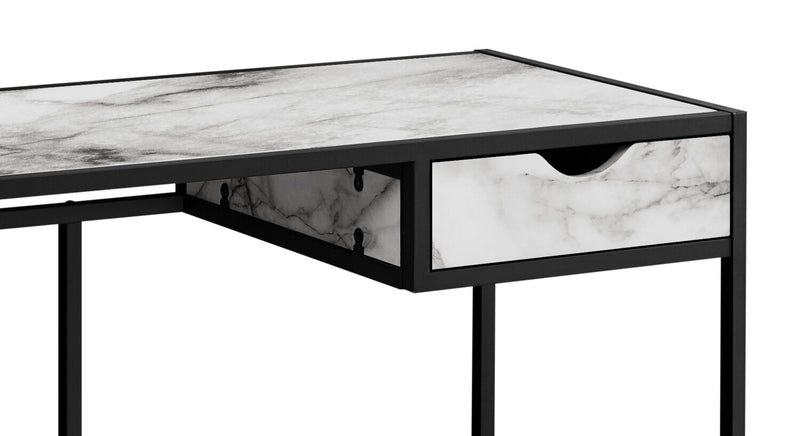 Everly Desk - White Marble-Look