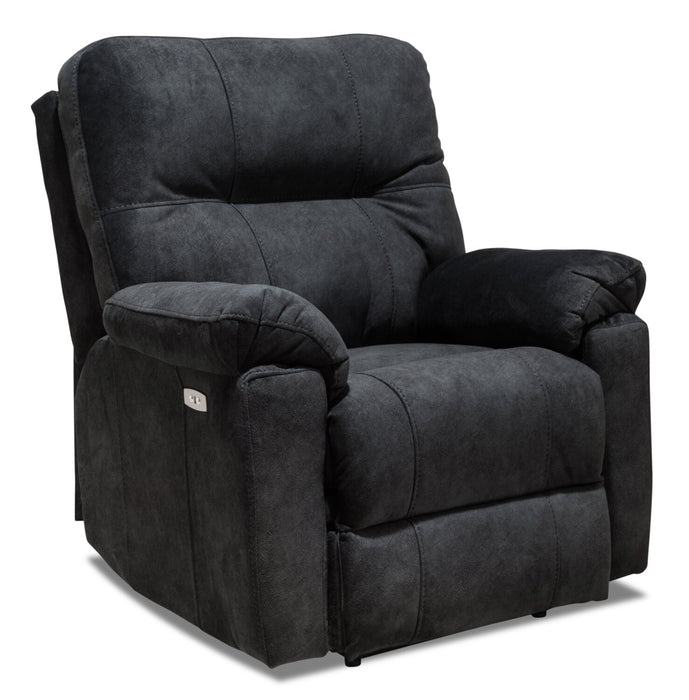 Gybson Polyester Power Recliner - Graphite