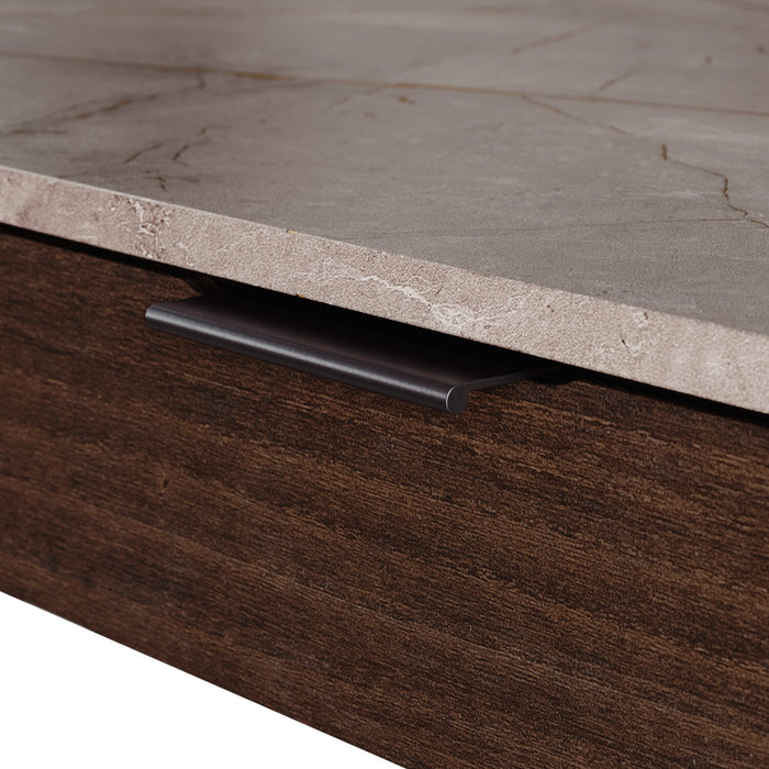 Maxim L-Shaped Desk - Umber Wood